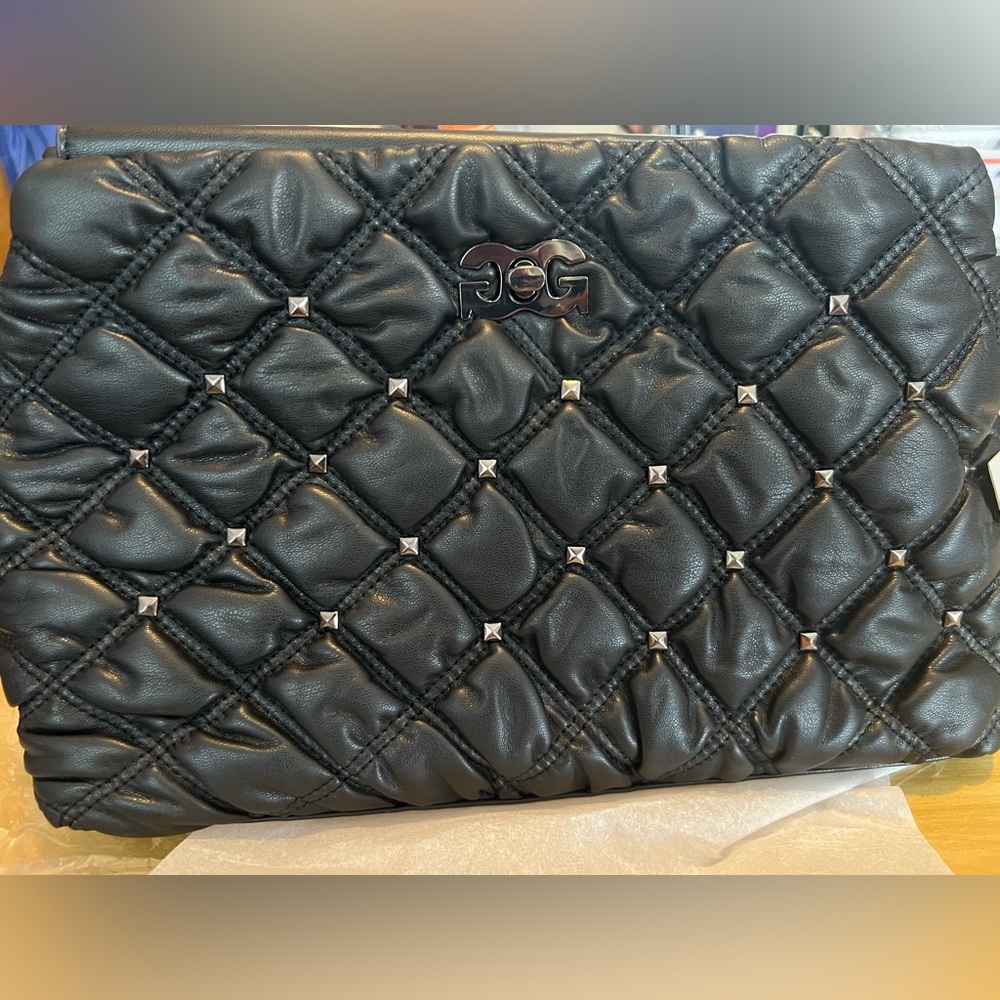 Gilda Paris Waffle Quilted Black Crossbody Bag NEW NWT - Picture 6 of 6